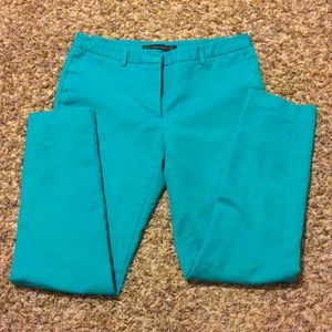Zara Basic Emerald Ankle Pants, Size 2 US, 34 Europe, 24 Mexico